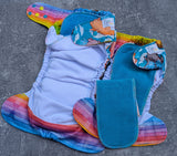 Flying Pigs - LBB Ai3 & V2 cloth diaper - PUL - Athletic wicking Jersey awj - handmade diaper - Pocket AiO cloth diaper