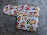 Vintage Mushroom - cotton french terry Preflat & Trifold cloth diaper