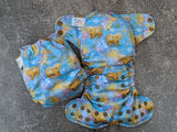 Honey Bears (Light) - LBB Ai3 & V2 cloth diaper - PUL - Athletic wicking Jersey awj - handmade diaper - Pocket AiO cloth diaper