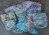 Honey Bears (Light) - LBB Ai3 & V2 cloth diaper - PUL - Athletic wicking Jersey awj - handmade diaper - Pocket AiO cloth diaper