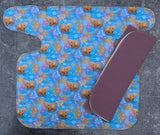 Honey Bears (Light) - cotton stretch french terry Preflat & Trifold cloth diaper