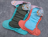 Flower Garden - LBB Ai3 & V2 cloth diaper - PUL - Athletic wicking Jersey awj - handmade diaper - Pocket AiO cloth diaper