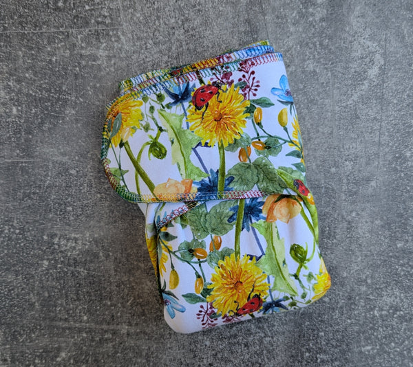 Dandelions - Cotton FT Preflat & Trifold cloth diaper
