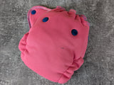 *seconds* Pink double Windpro handdyed OBV inner | Newborn Hybrid Fitted | cloth diapers | velour soaker | windpro Fitted diaper