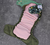 Pretty Dinos (Flex & Flawless Fit Ai3 & V2 cloth diaper - PUL diaper - Athletic wicking Jersey - handmade diaper - Pocket AiO cloth diaper)