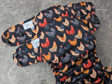 Chickens - LBB Ai3 & V2 cloth diaper - PUL - Athletic wicking Jersey awj - handmade diaper - Pocket AiO cloth diaper