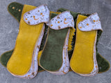 Moon & Bees cotton french terry Hybrid Fitteds - cloth diapers - Velour inners - bamboo hemp fleece soakers - Windpro Hybrid
