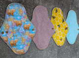 Honey Bears (Light) - set of 4 - 10 inch LIGHT cloth pads