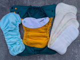 Icy Mountains -Snug a Buns LBB Cloth Diaper - extended wear diaper - Heavy wetter - Snug a Bun