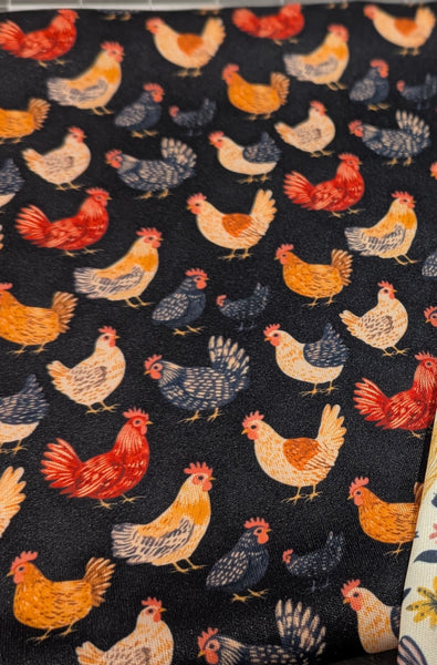 Chickens - LBB Ai3 & V2 cloth diaper - PUL - Athletic wicking Jersey awj - handmade diaper - Pocket AiO cloth diaper