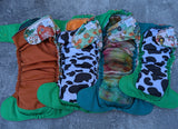 Fall Farm - LBB Ai3 & V2 cloth diaper - Poly over PUL - Athletic wicking Jersey awj - handmade diaper - Pocket AiO cloth diaper