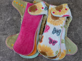 Sunflowers & Roses- Handdyed OBV Hybrid Fitteds - cloth diapers - bamboo hemp fleece soakers - Windpro Hybrids