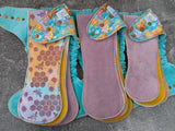Honey Bears (Light) - Squish Hybrid Fitteds - cloth diapers - bamboo hemp fleece soakers - Windpro Hybrids