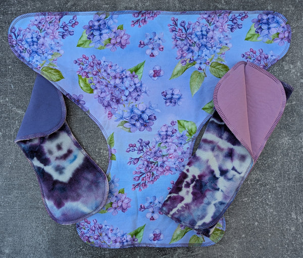 Lilacs - Contour & Trifold cloth diaper