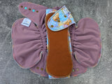 Honey Bears (Light) - cotton french terry Fold in Fitted - all absorbency - Cloth Diapers
