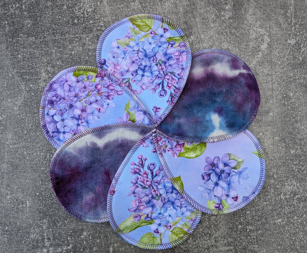 Lilacs nursing pads (pack of 3 Breast Pad Sets)