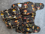 Golden Mushrooms - LBB Ai3 & V2 cloth diaper - PUL - Athletic wicking Jersey awj - handmade diaper - Pocket AiO cloth diaper