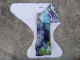 Spellbound handdyed bamboo fleece (Contour & Trifold cloth diaper)