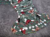 Christmas Goose (Squish Hybrid Fitteds - cloth diapers - Velour inners - bamboo hemp fleece soakers - Windpro Hybrid )