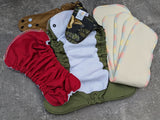 Mushrooms & Daisies - Snug a Buns LBB Cloth Diaper - extended wear diaper - Heavy wetter - Snug a Bun