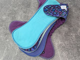 Purple Scales - Bamboo French Terry Hybrid Fitteds - cloth diapers - bamboo hemp fleece soakers - Windpro Hybrids