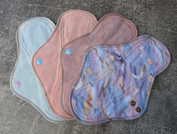 Misty Moon - set of 4 - 10 inch LIGHT cloth pads