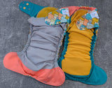 Golden Mountains - LBB Ai3 & V2 cloth diaper - PUL - Athletic wicking Jersey awj - handmade diaper - Pocket AiO cloth diaper