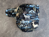Winter Deer (LBB Ai3 & V2 cloth diaper - PUL diaper - Athletic wicking Jersey - handmade diaper - Pocket AiO cloth diaper)