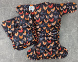 Chickens - LBB Ai3 & V2 cloth diaper - PUL - Athletic wicking Jersey awj - handmade diaper - Pocket AiO cloth diaper