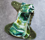 Moss Geode - Handdyed OBV Hybrid Fitteds - cloth diapers - bamboo hemp fleece soakers - Windpro Hybrids