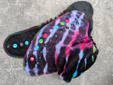 Zombie Scratch Handdyed OBV (OBV Hybrid Fitteds - cloth diapers - Velour inners - bamboo hemp fleece soakers - Windpro Hybrid )