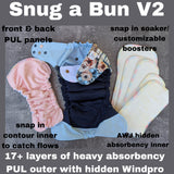 Halloween Black Snug-a-Buns (LBB Cloth Diaper - extended wear diaper - Heavy wetter - Snug a Bun)