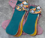 Honey Bears (Dark) - Squish Hybrid Fitteds - cloth diapers - bamboo hemp fleece soakers - Windpro Hybrids