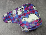 Dragons (pink) Squish Hybrid Fitteds - cloth diapers - Velour inners - bamboo hemp fleece soakers - Windpro Hybrid
