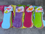 Butterfly handdyed OBV Hybrid Fitteds - cloth diapers - Velour inners - bamboo hemp fleece soakers - Windpro Hybrid
