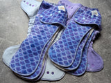 Mermaid scales handdyed OBV | OneSize Hybrid Fitted | cloth diapers | Fitted diaper