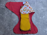 Vintage Mushroom - cotton french terry Contour & Trifold cloth diaper