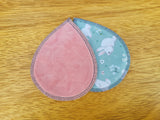 Bunnies / cotton velour (PUL Breast Pad Set)