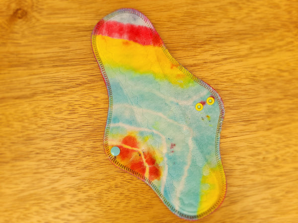 Rainbow hand dyed OBV (12in MODERATE cloth pads)