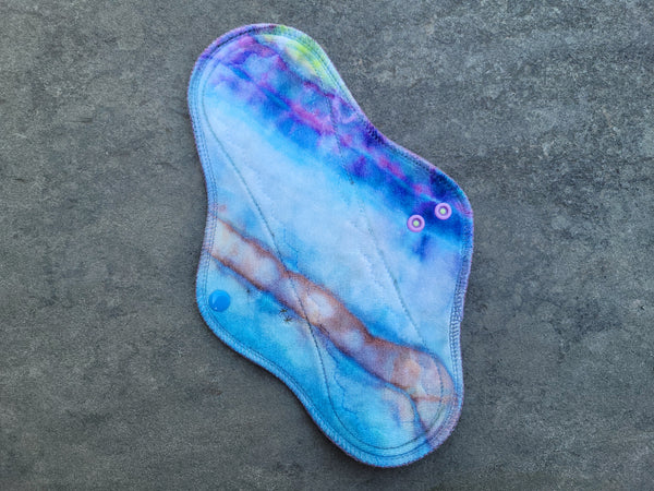 Cool tones (hand dyed OBV Cloth Pad)