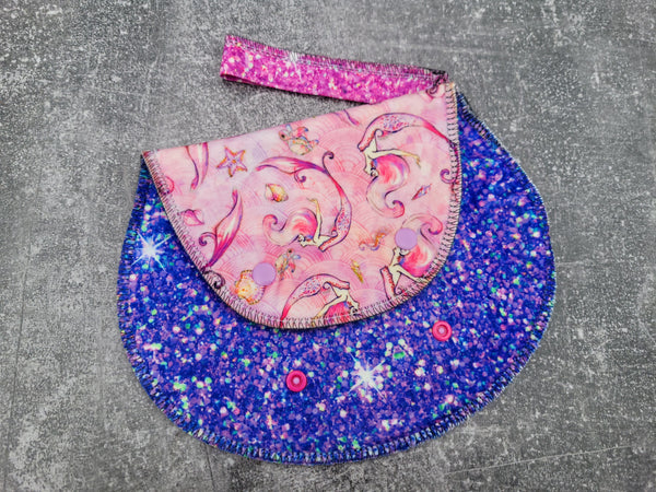 Magical Mermaids Squish / PUL lined Wet Bag - makeup clutch