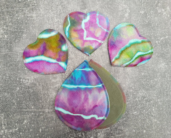 Hand Dyed Bamboo Fleece (Windpro Breast Pad Set + Facial Hearts)