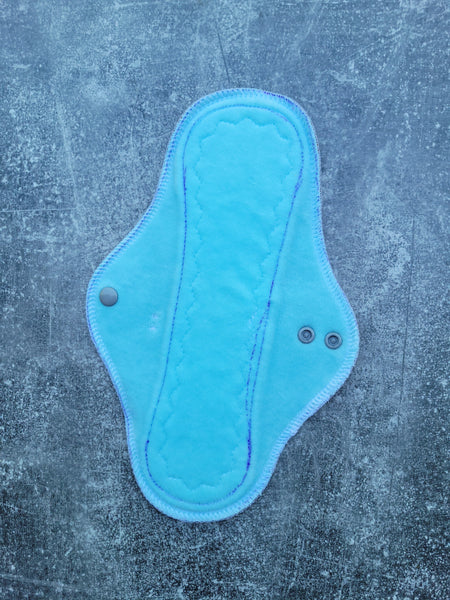 Sky Blue Cotton Velour (10in MODERATE  Cloth Pads)