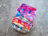 Starwberry Sky handdyed OBV (Hybrid Fitted Cloth diaper)