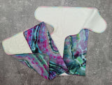 Hand dyed BHSFT (Stretchy Preflat + Trifold cloth diaper)
