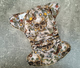 Skulls and Daisies (BSFT Hybrid cloth diapers)