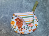 Highland Squish - PUL lined Wet Bag / makeup clutch
