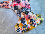 Highland Floral hand dyed OBV (Hybrid Fitted Cloth diaper)