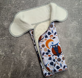 Grumpy Owls (BSFT Stretchy Preflat+Trifold cloth diaper)