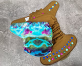 Sea hand dyed OBV (Hybrid Fitted Cloth diapers)